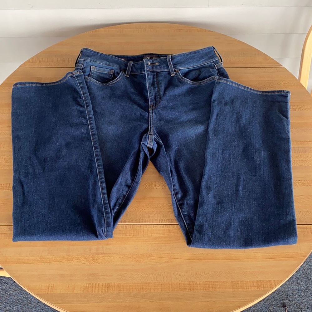 NYDJ Women’s Jeans Blue Marilyn Straight Size 10 LIFTxTUCK Technology